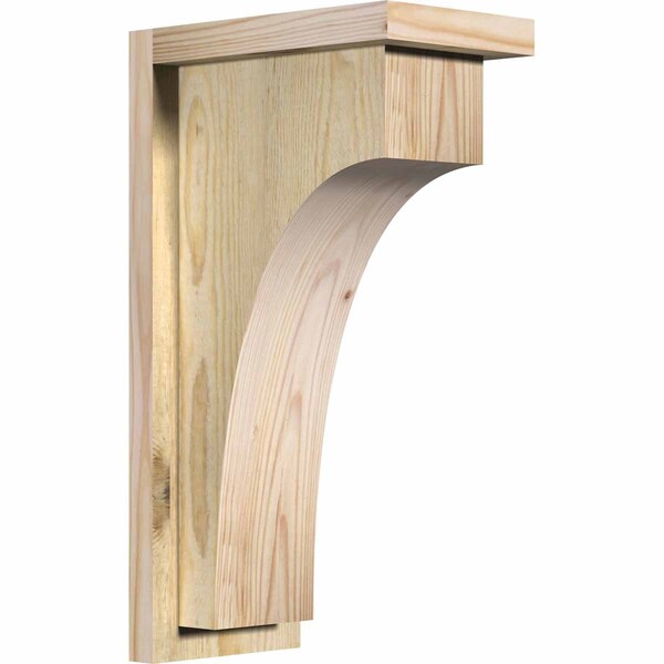 Ekena Millwork Huntington Rough Sawn Corbel w/Backplate, Douglas Fir, 6"W x 10"D x 18"H COR06X10X18HUN01RDF - main